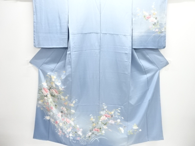 JAPANESE KIMONO / HOMONGI / / YUZEN / AUTUMN FLOWERS / ARTIST WORK
